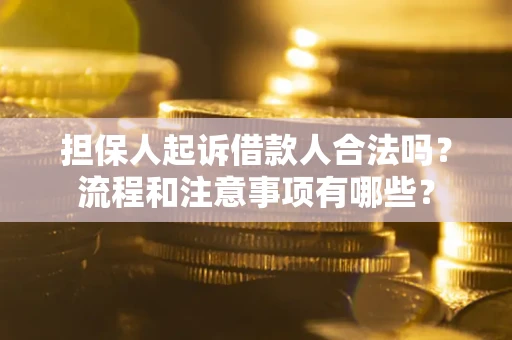 北京担保人起诉借款人合法吗？流程和注意事项有哪些？