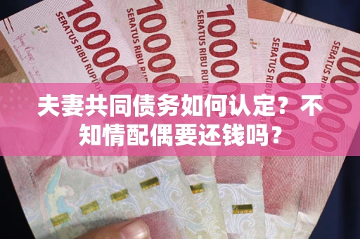 北京夫妻共同债务如何认定？不知情配偶要还钱吗？