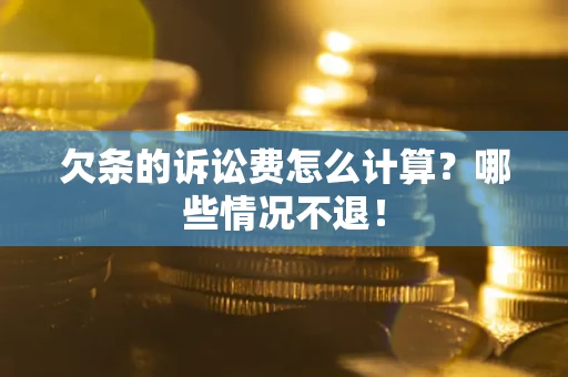北京欠条的诉讼费怎么计算？哪些情况不退！