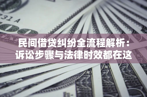 北京民间借贷纠纷全流程解析：诉讼步骤与法律时效都在这儿了